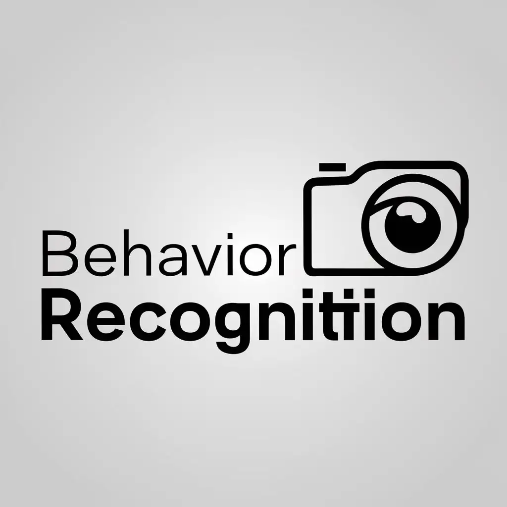 a logo design,with the text "behavior recognition", main symbol:camera,Moderate,be used in Internet industry,clear background