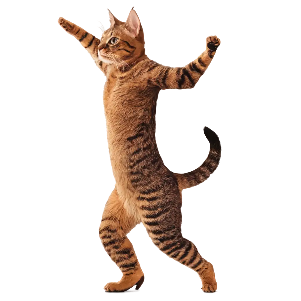 Cat-Dancing-PNG-Image-for-Creative-Projects-HighQuality-Transparent-Background