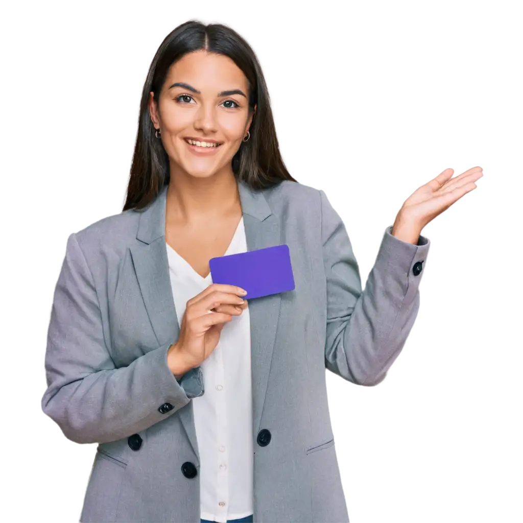 Woman-Holding-Purple-Credit-Card-PNG-Image-HighQuality-Visual-for-Digital-Transactions