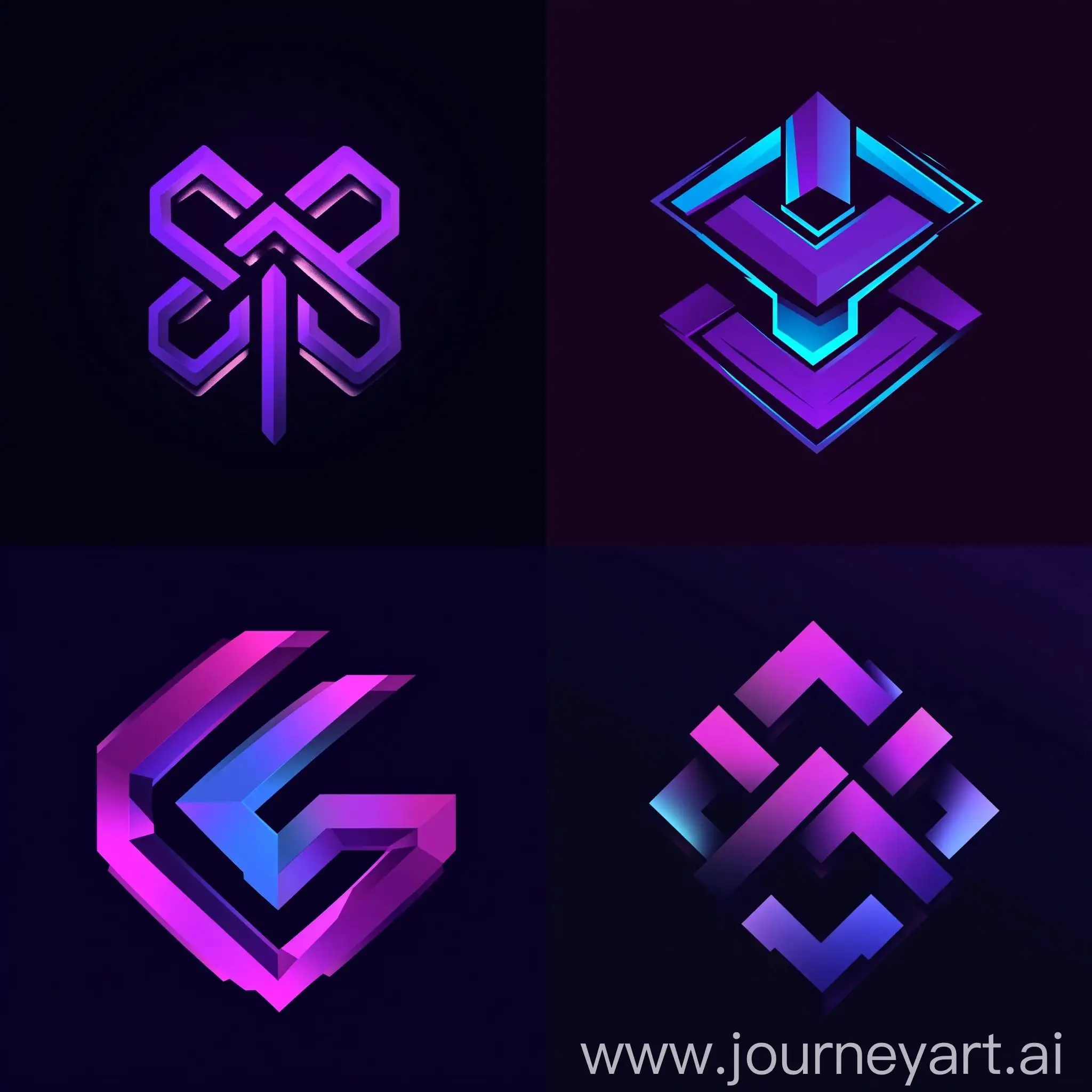 Interconnected-Letters-Forming-Twitch-Logo-Design