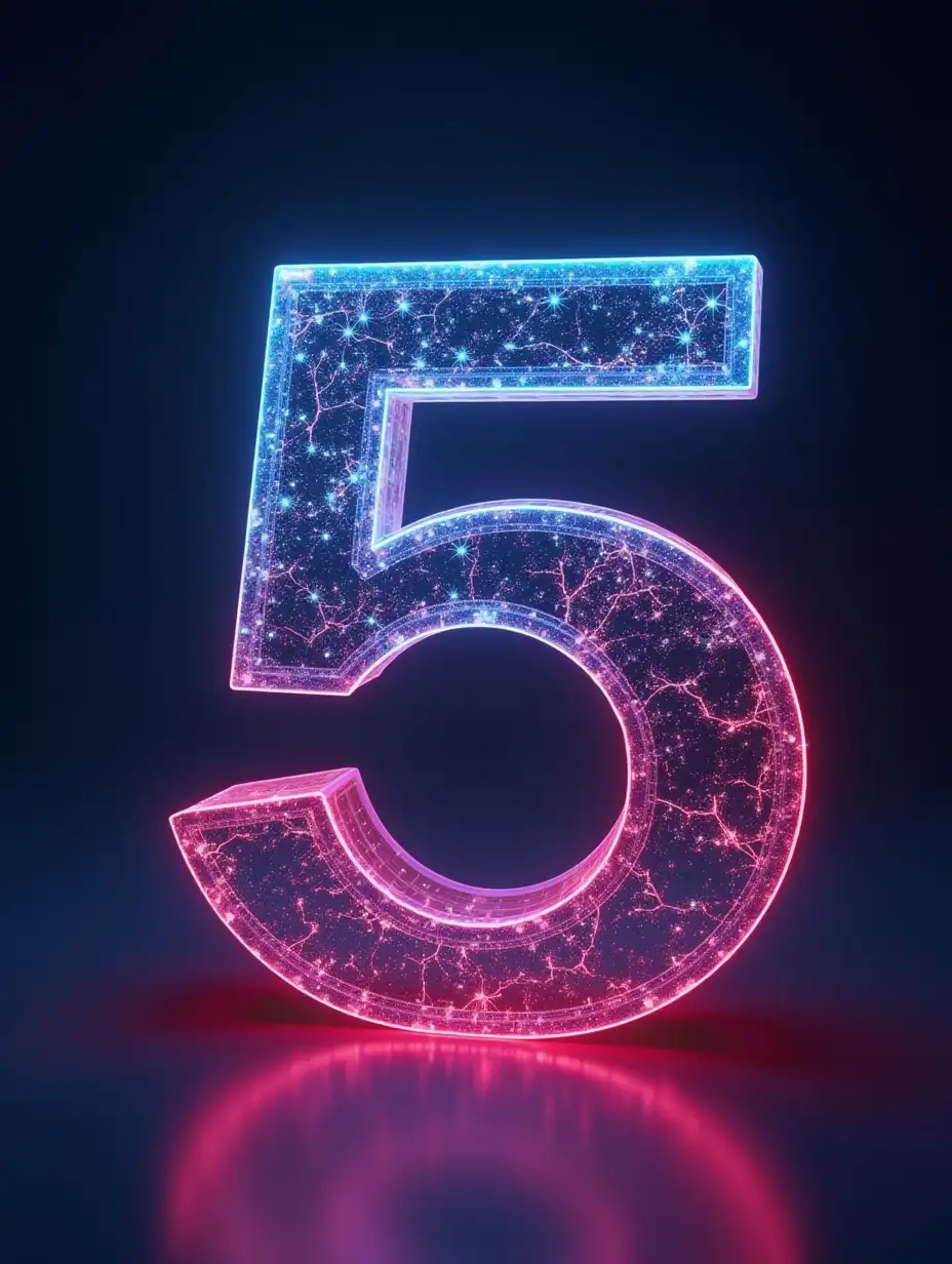 create a 3d text that says 5 days to go with technology and futuristic effects