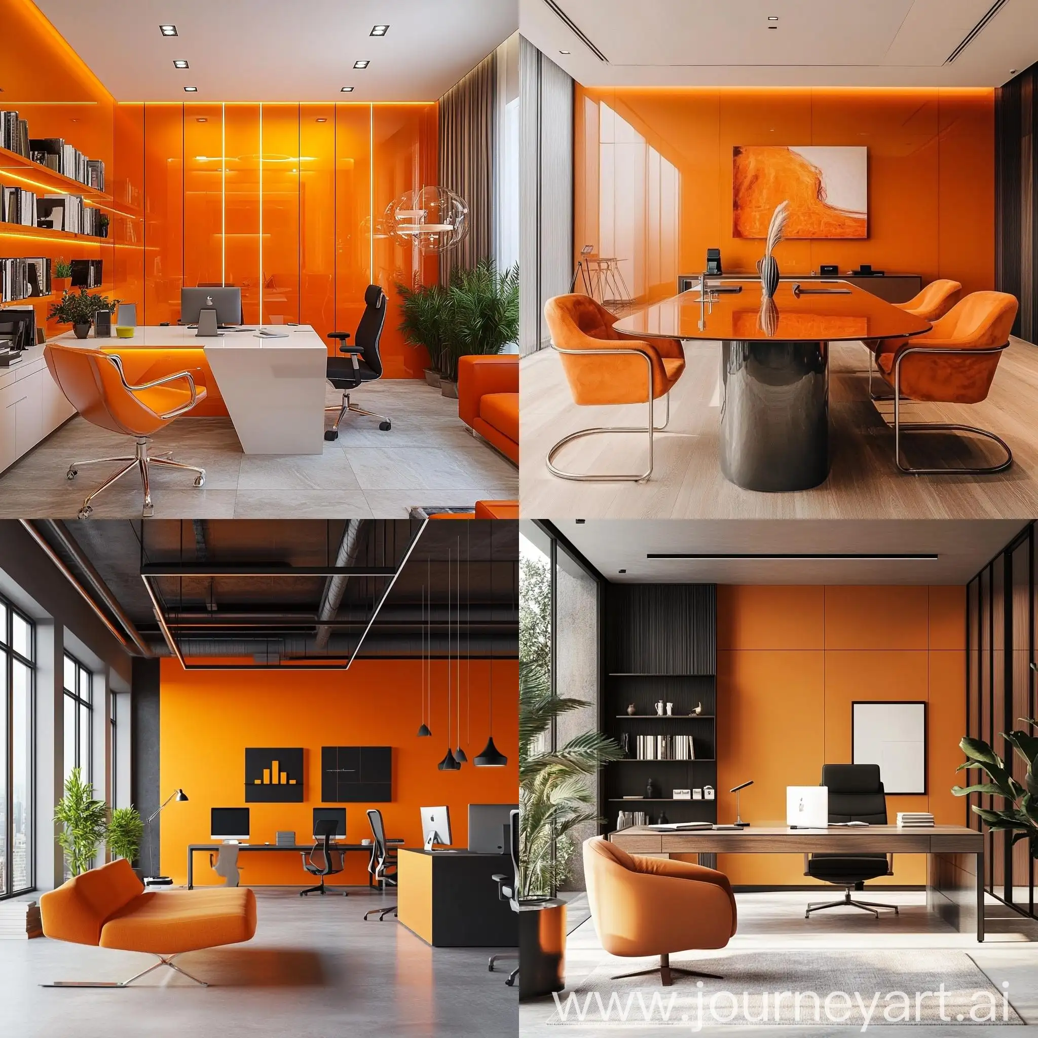 Super-Modern-Office-in-Orange-Tones