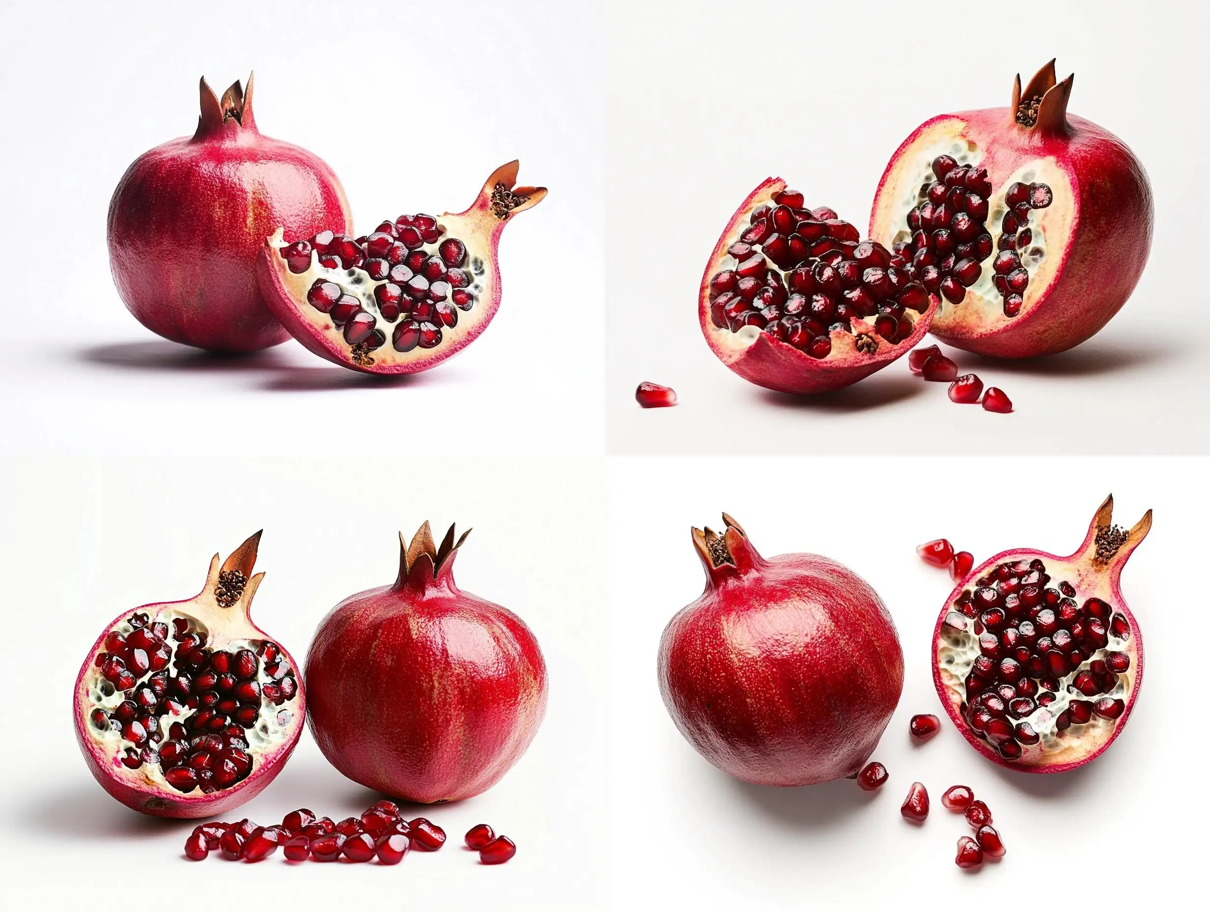 Promotional-Photography-of-a-Broken-Pomegranate-on-a-White-Background