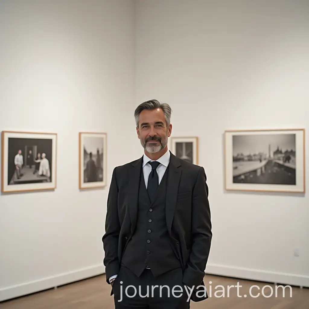 WellDressed-Man-in-Minimalist-Art-Gallery-Surrounded-by-Framed-Photographs
