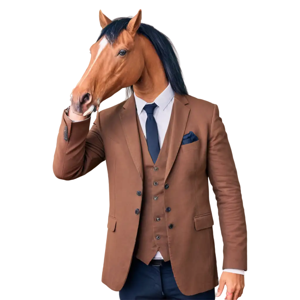 PNG-Image-of-a-Man-in-Formal-Attire-with-a-Horse-Head-for-Creative-and-Unique-Visuals