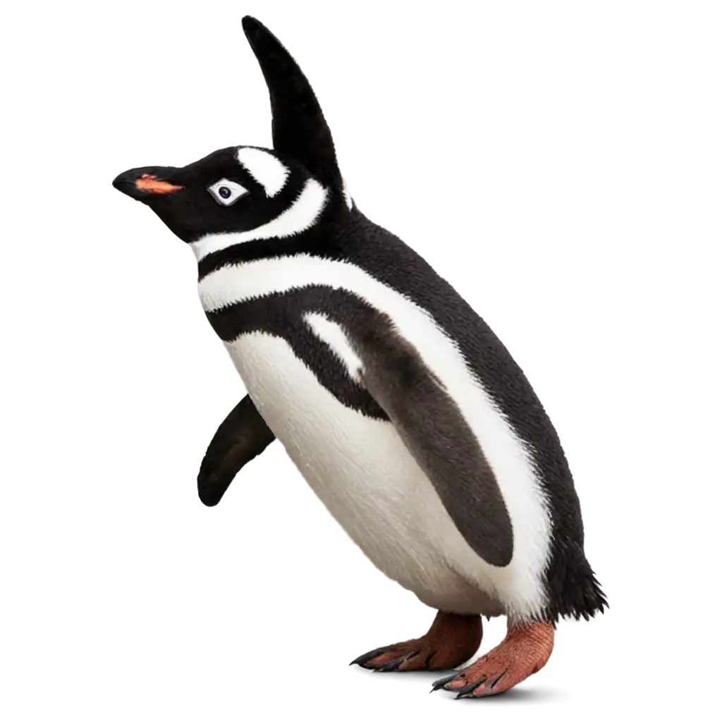 Penguin-Flipping-Backwards-PNG-HighQuality-Transparent-Image-for-Versatile-Use