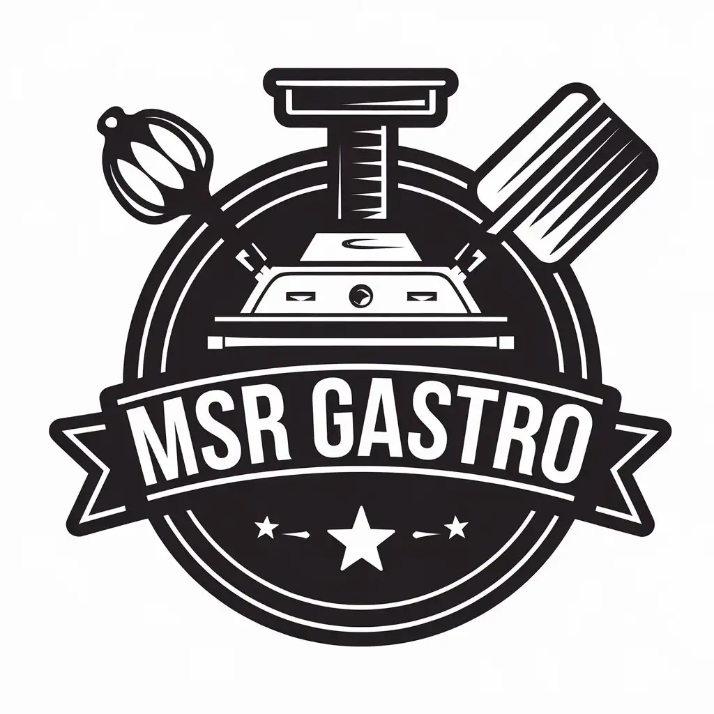 LOGO Design for MSR GASTRO Industrial Kitchen Equipment with Modern Touch for Restaurant Industry