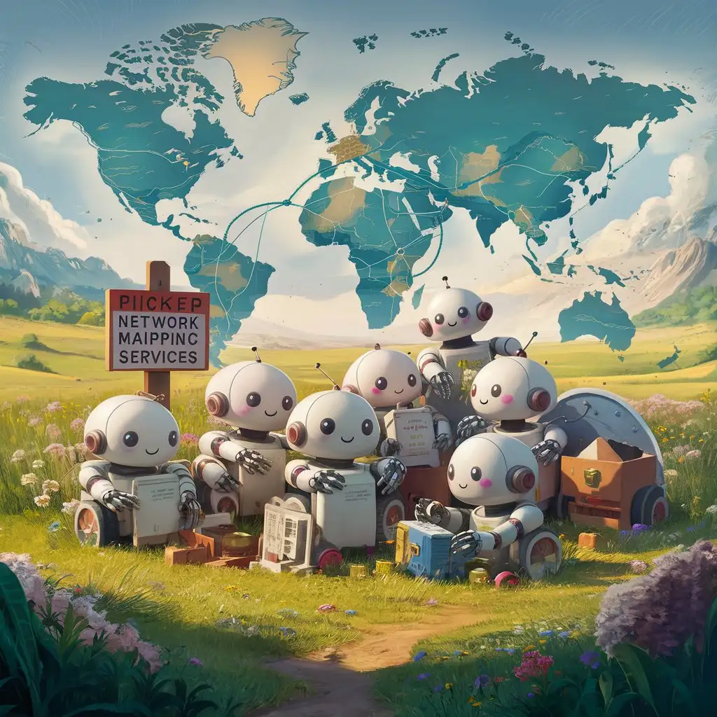 Adorable-Robot-Explorers-Using-Online-Map-Service-in-Grassland-Setting