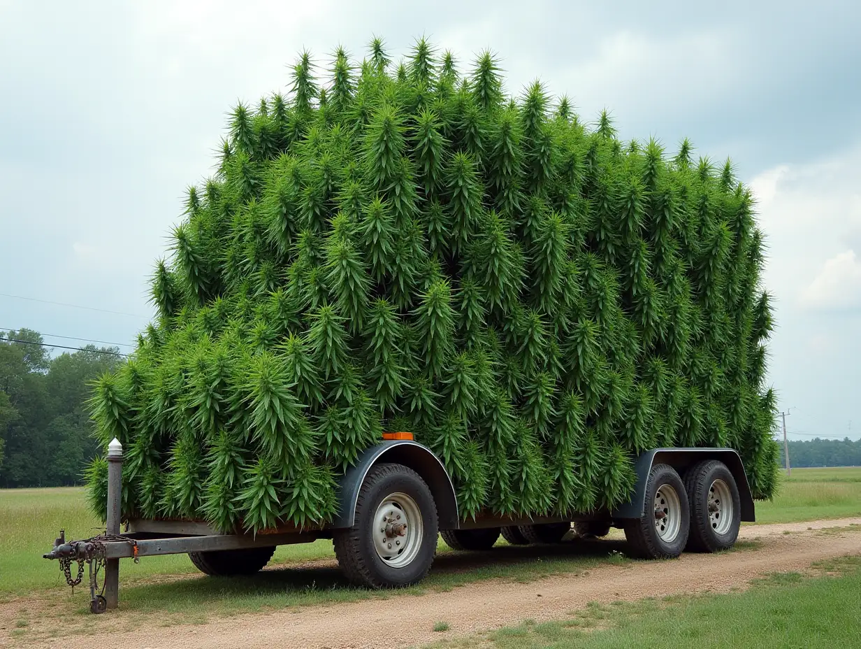 Building treeHead with Marihuana and Marihuana trailer