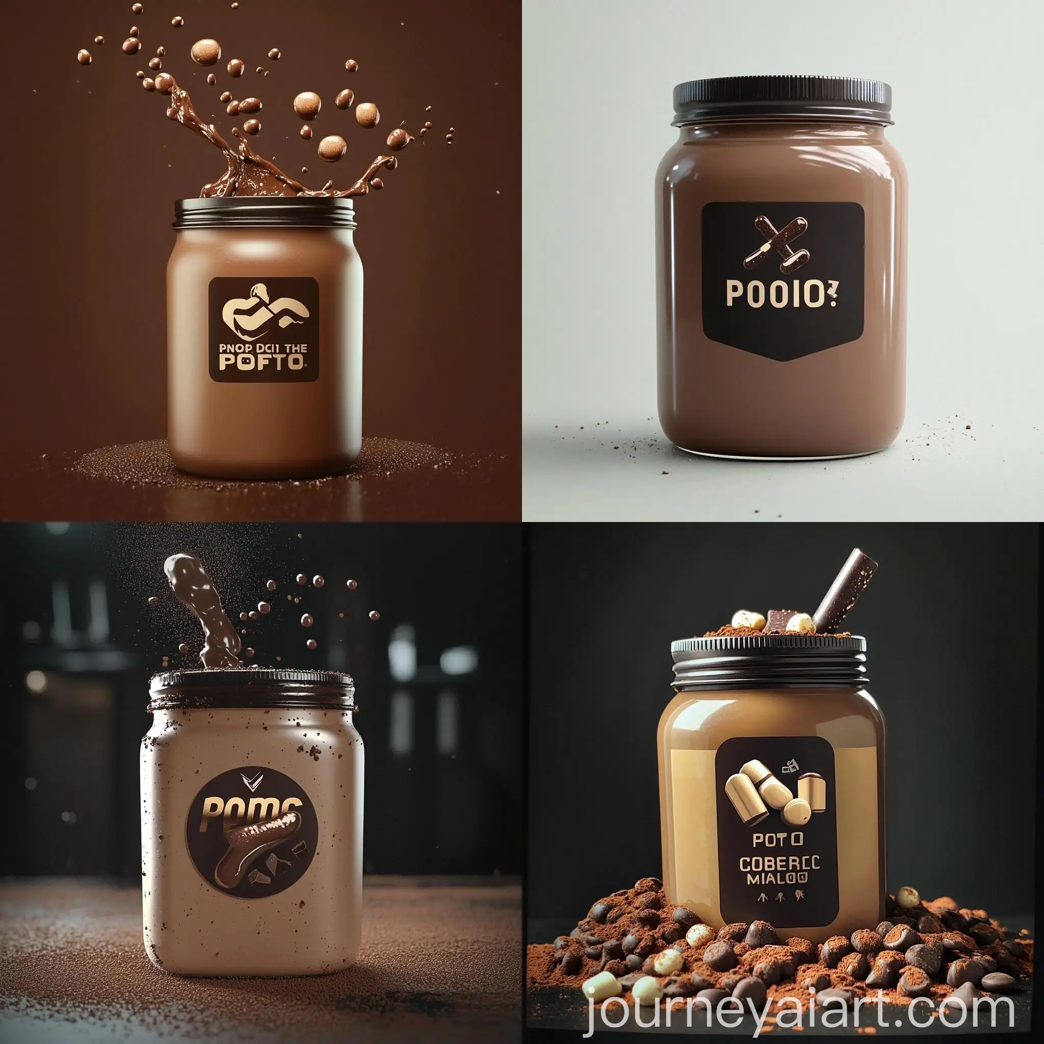 Chocolate-Flavored-Protein-Shots-in-Jar-Designed-Product-Concept