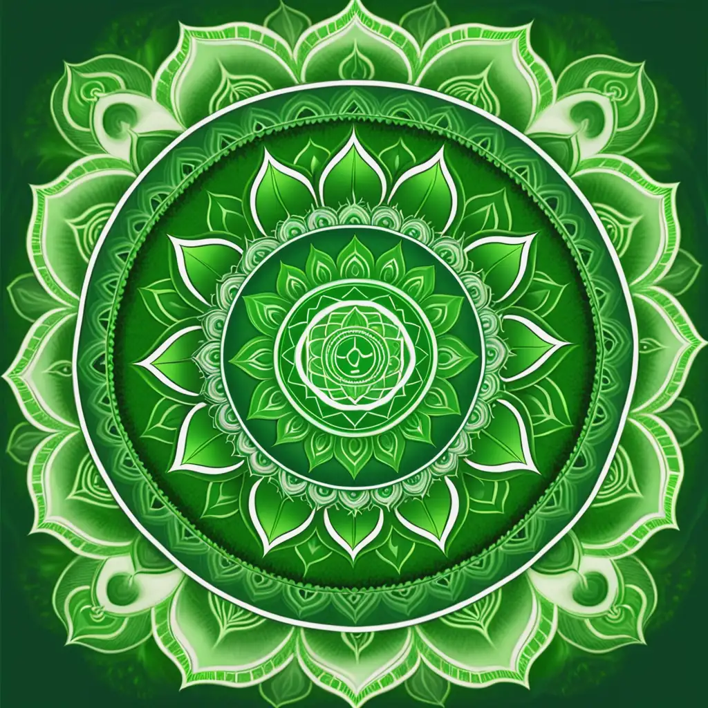 Heart Chakra Chakra green mandala