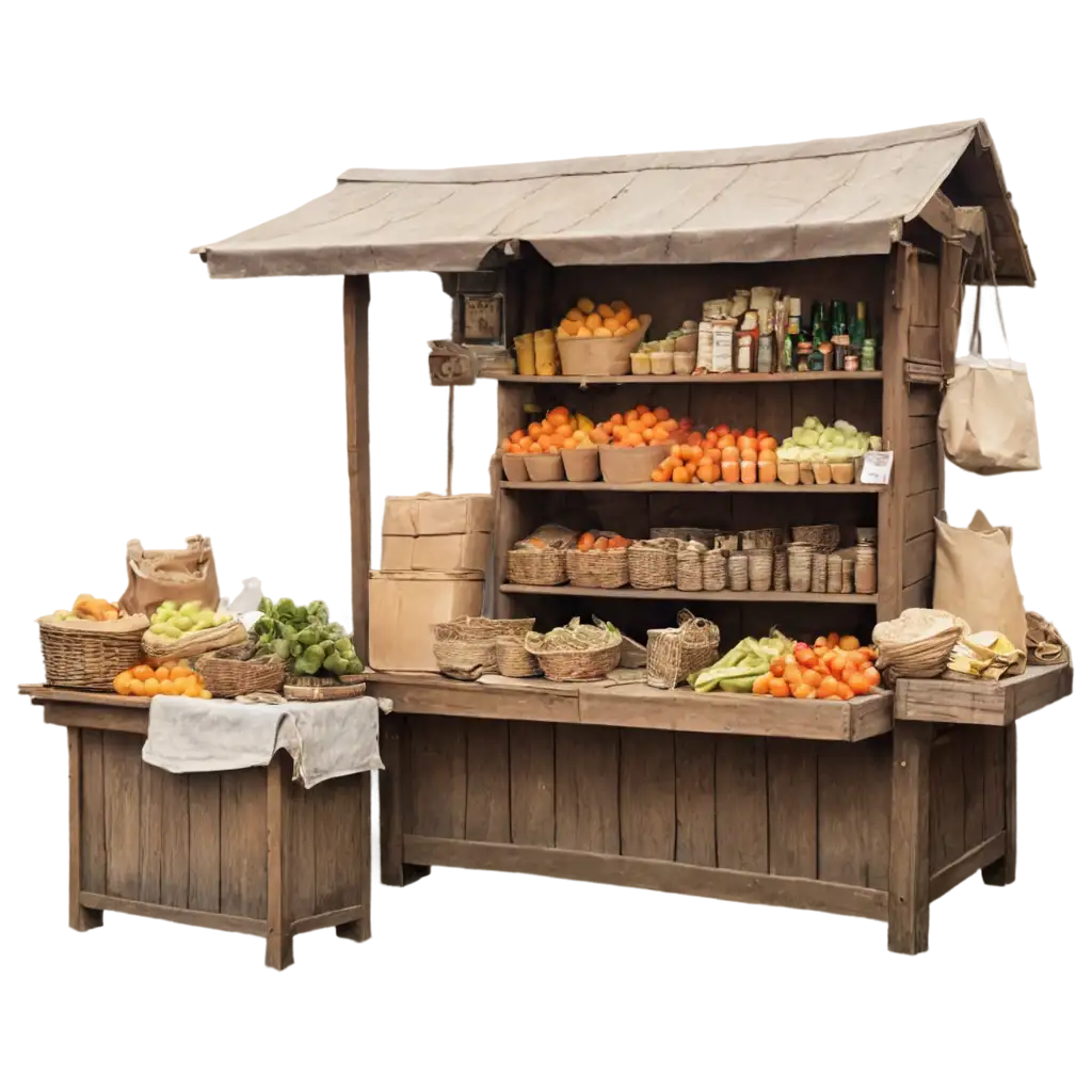Small-Merchant-Stall-with-Goods-and-Produce-PNG-Image-HighQuality-Visual-for-Online-and-Print-Use