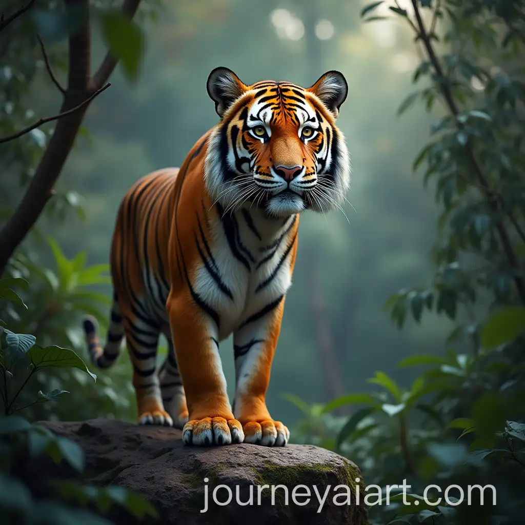 Majestic-Tiger-on-Rocky-Outcropping-in-Dense-JungleAI-Image-Prompt-Expansion