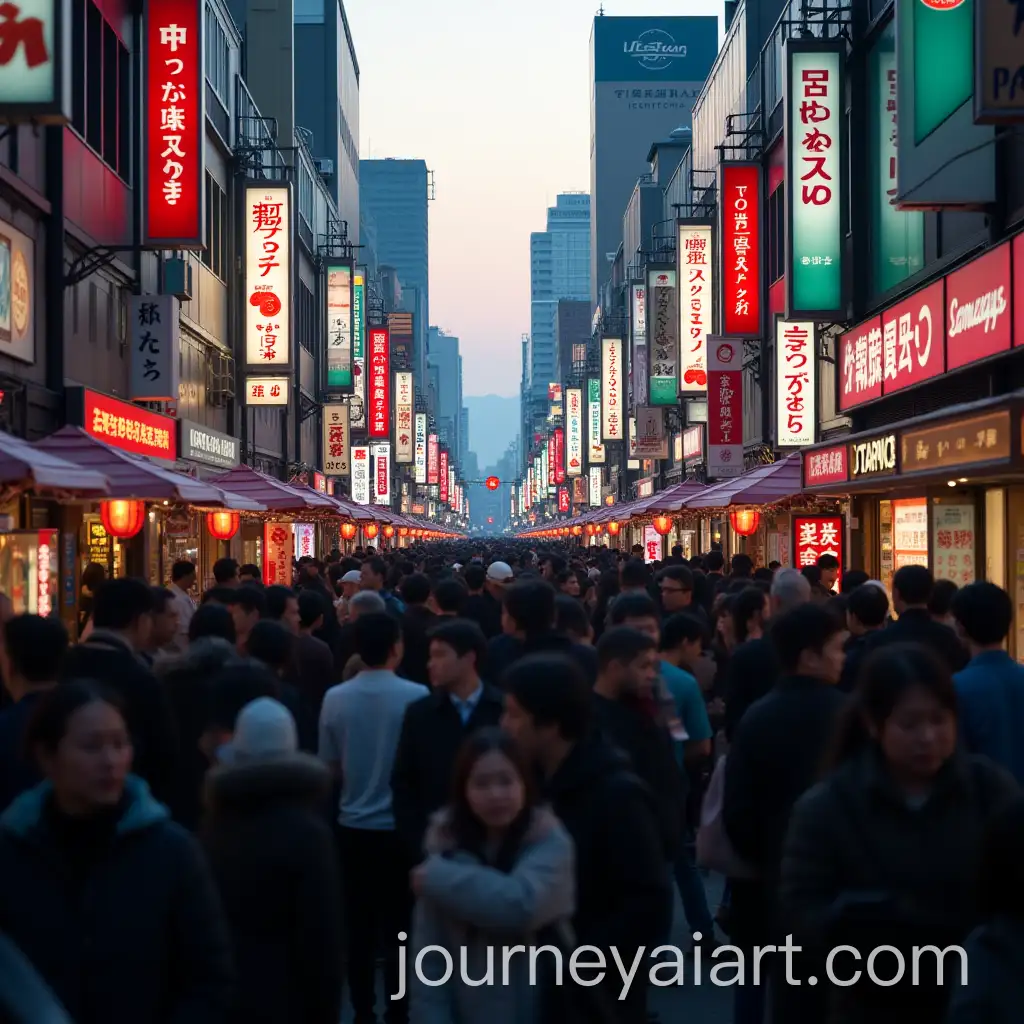 Vibrant-Crowd-of-People-in-Japan-Street-Scene