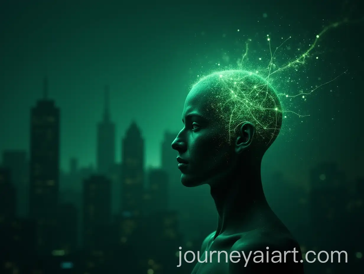 Stylized-Head-Thinking-with-Infrasensor-in-Cityscape