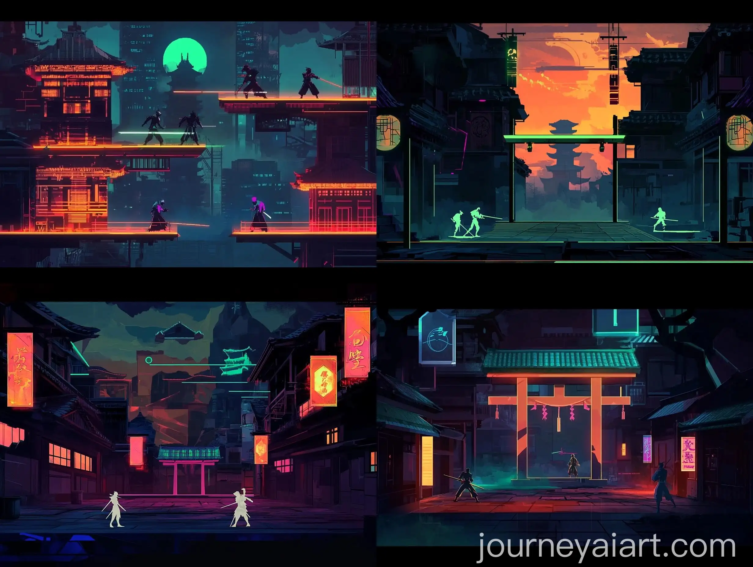 Cyberpunk-Ninja-Fighting-Game-in-Neon-Industrial-Arena