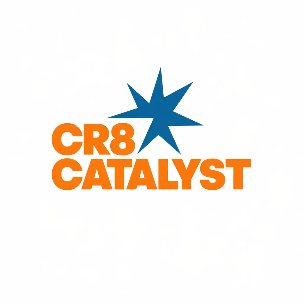 LOGO Design for Cr8Catalyst Modern Minimalistic with Geometric Icon and Bold Colors