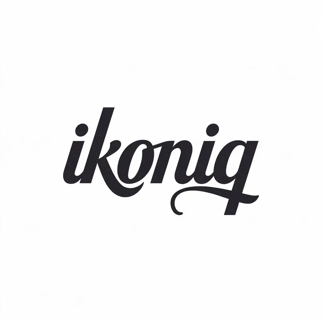 LOGO Design for ikoniq Elegant Cursive Font for Legal Industry