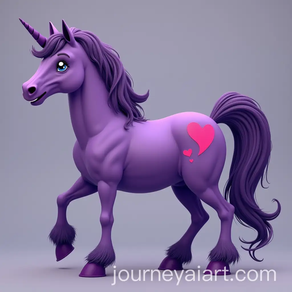 Majestic-Purple-Horse-with-HeartShaped-Birthmark