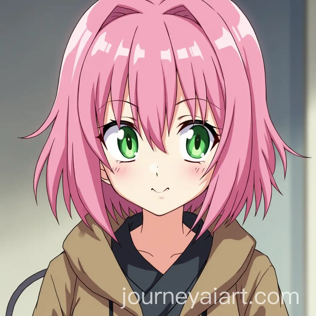 Sakura-Haruno-Reimagined-in-Dragon-Ball-Z-Style-with-Pink-Hair-and-Glowing-Green-Eyes