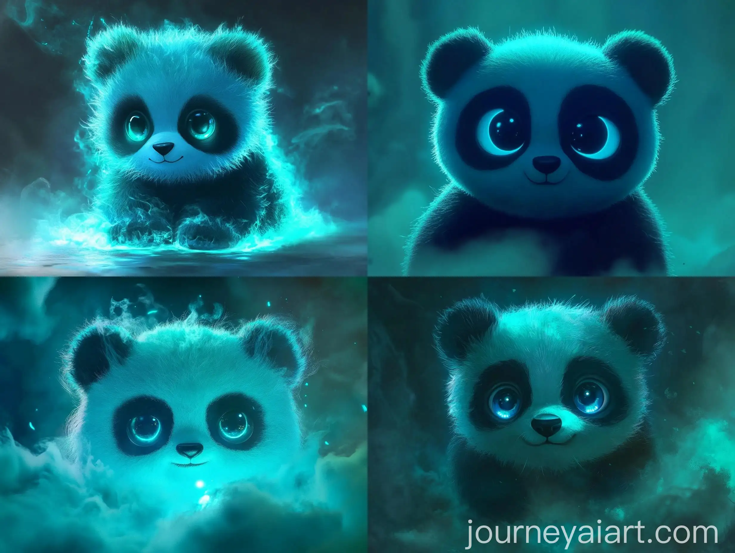 Mystical-Cartoon-Panda-with-Big-Eyes-in-BlueGreen-Neon-Tones
