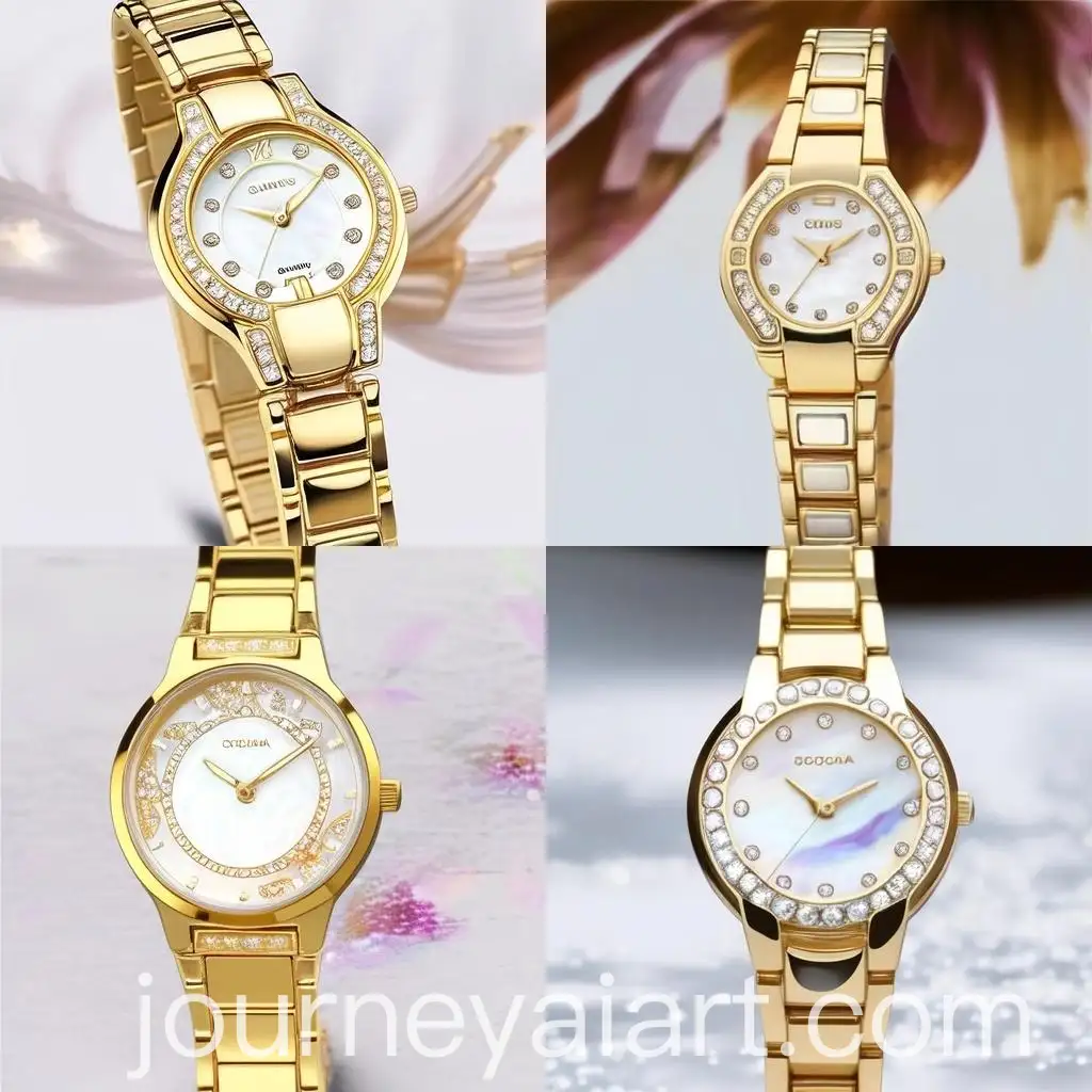 Elegant-Mother-of-Pearl-Gold-Watches