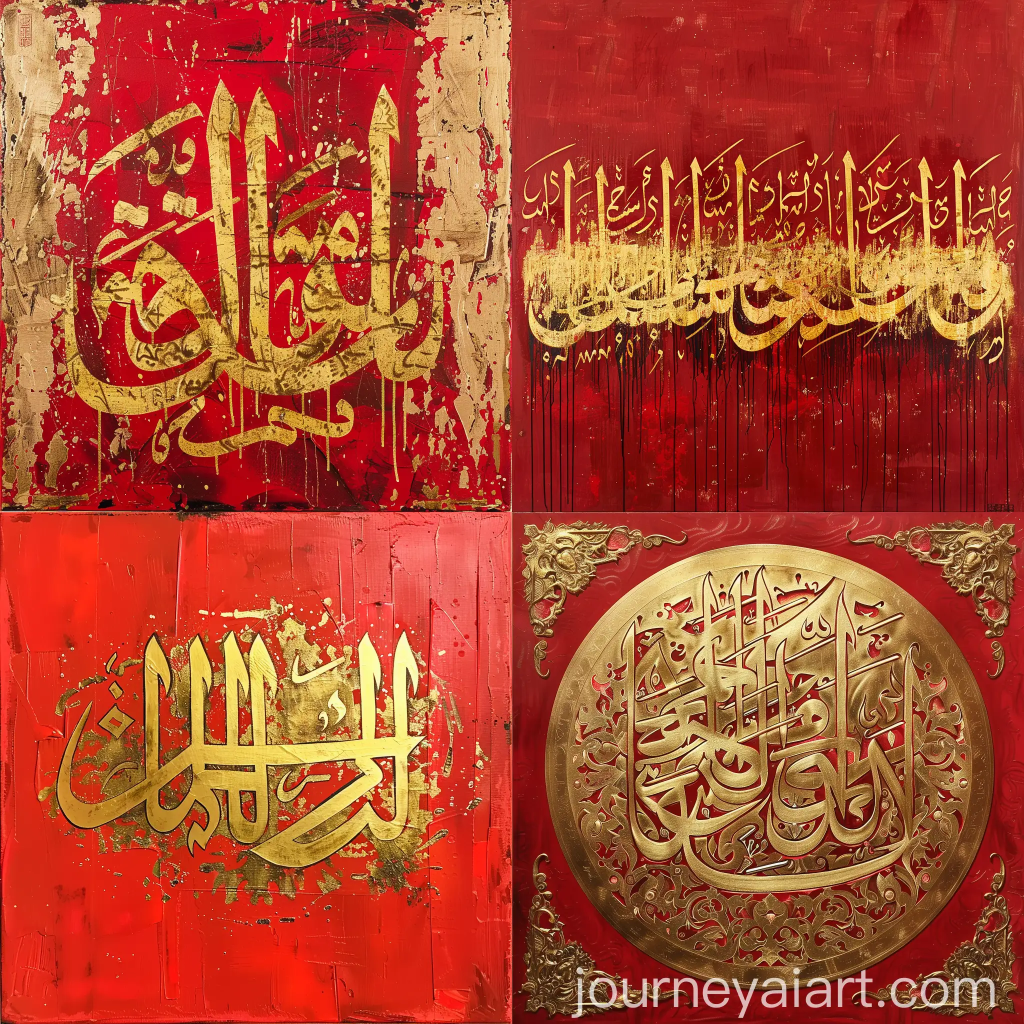 Mihriban-Written-in-Gold-on-Red-Background