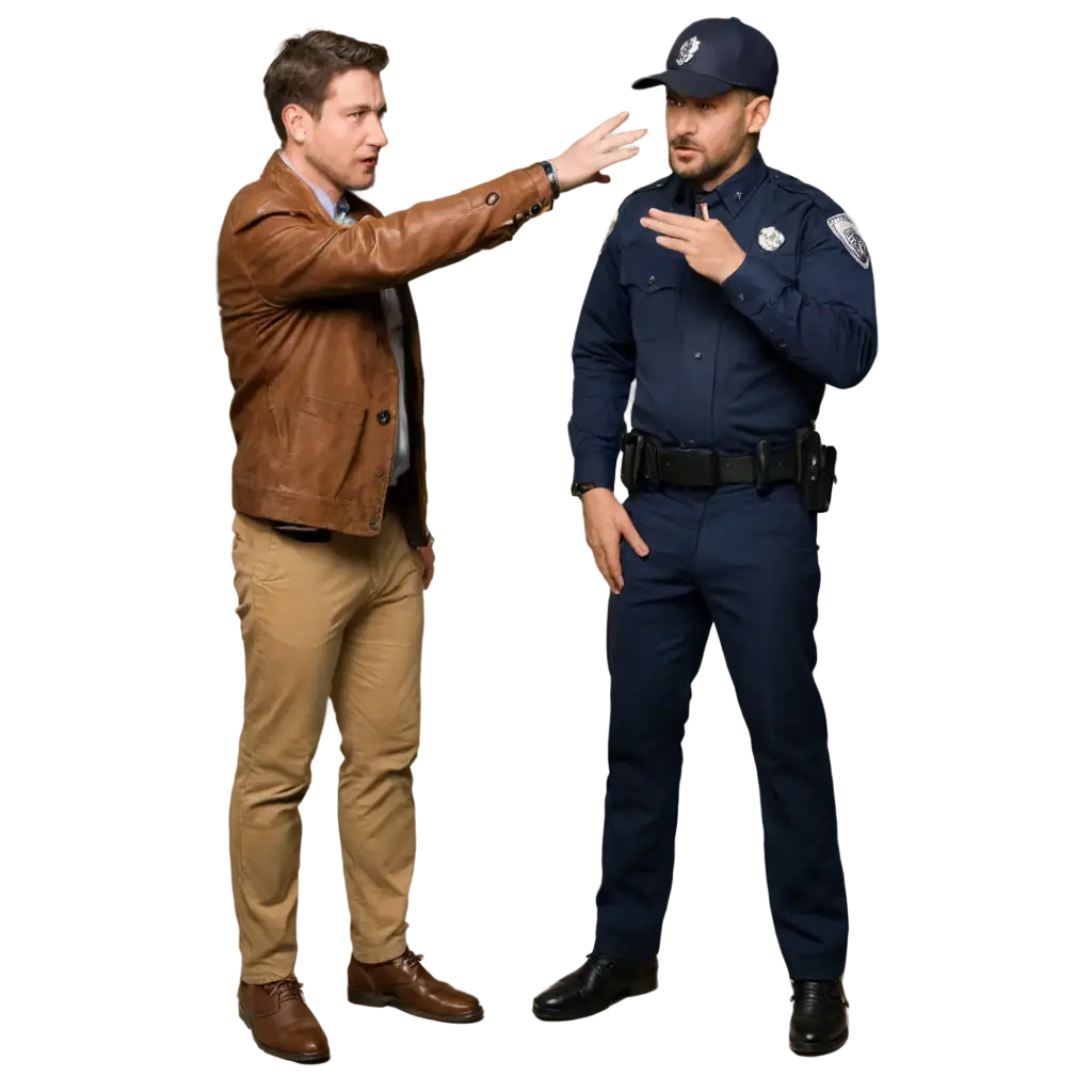 Gentleman-in-a-Jacket-and-Pants-Arguing-with-a-Police-Officer-HighQuality-PNG-Image