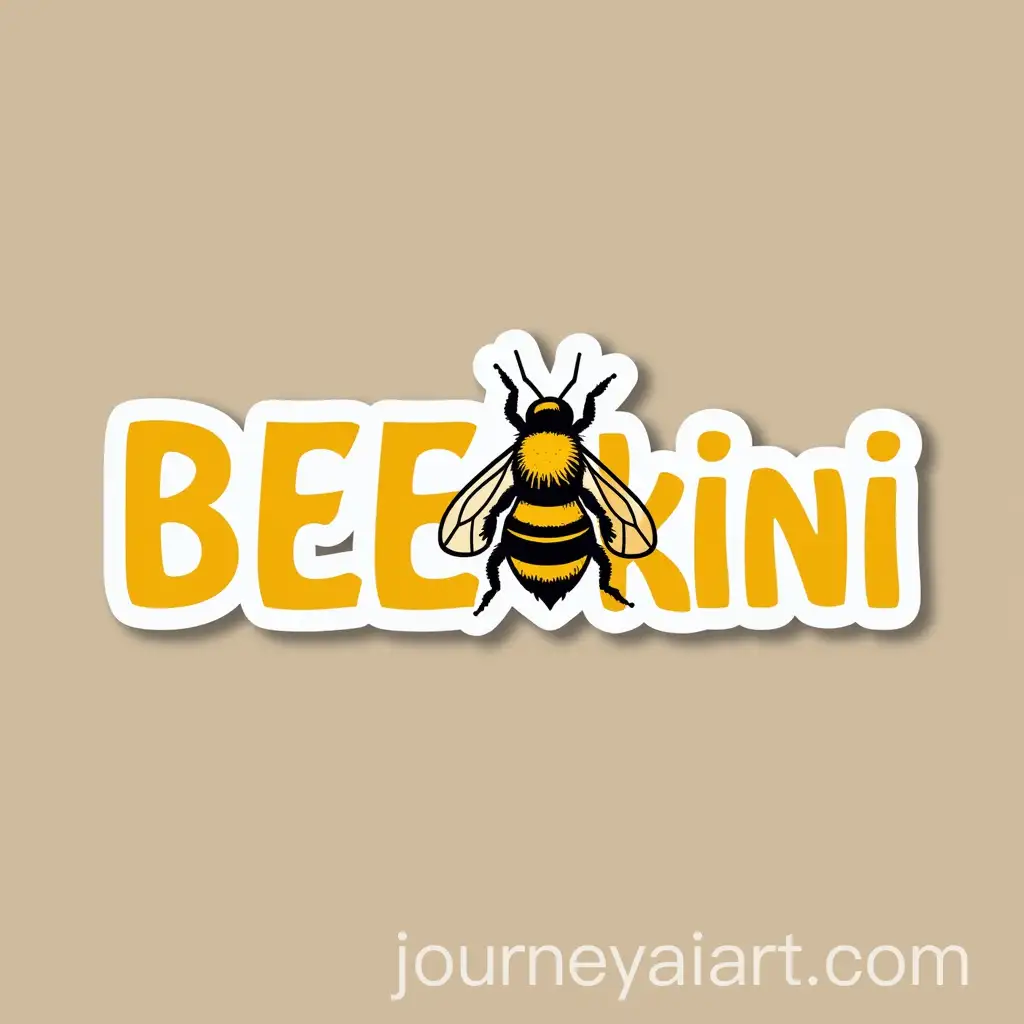 Bold-BEEkini-Brand-Sticker-in-Aesthetic-Bee-Color