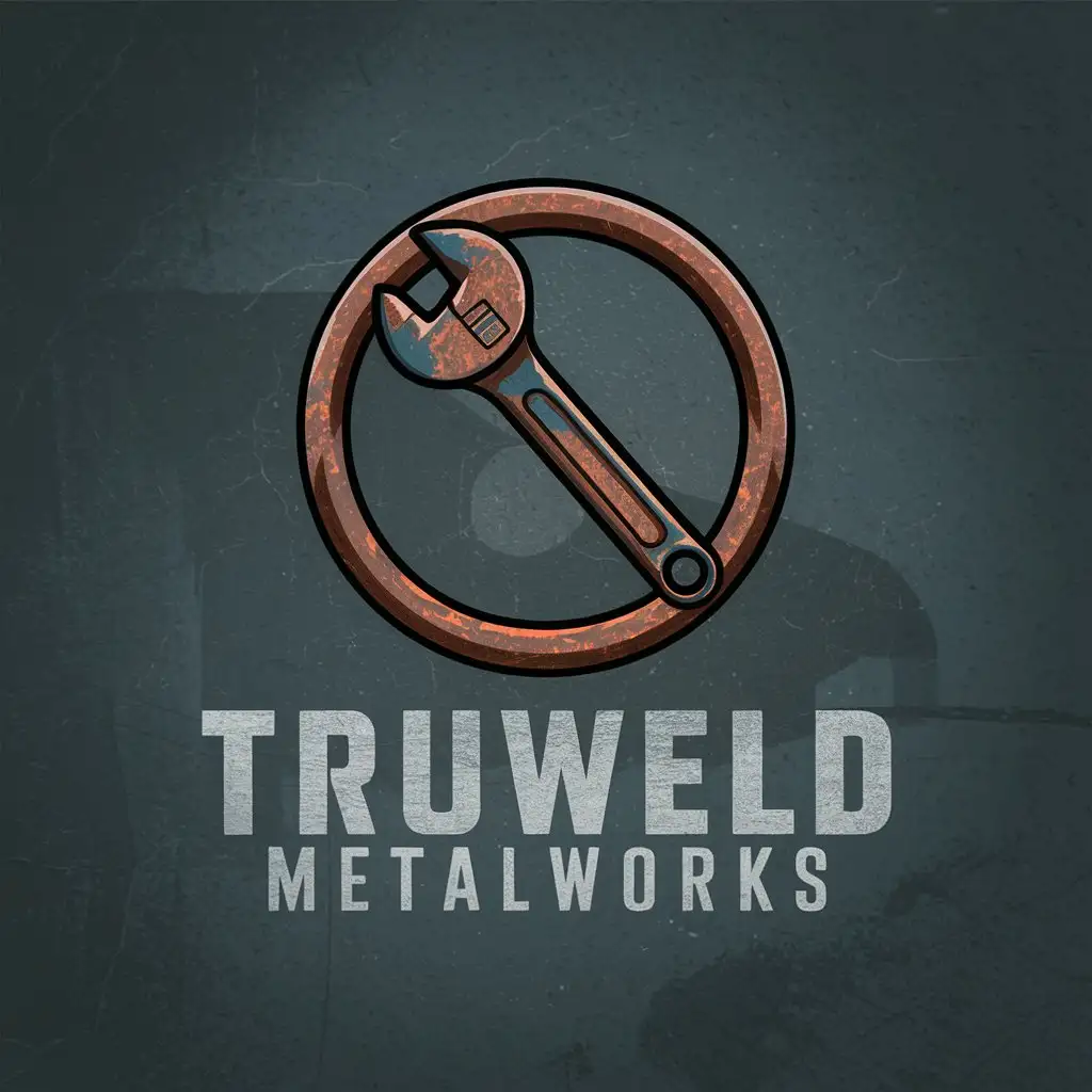 LOGO Design for TruWeld MetalWorks Rustic Metal Aesthetics with Earthy Color Palette and Industrial Vibe