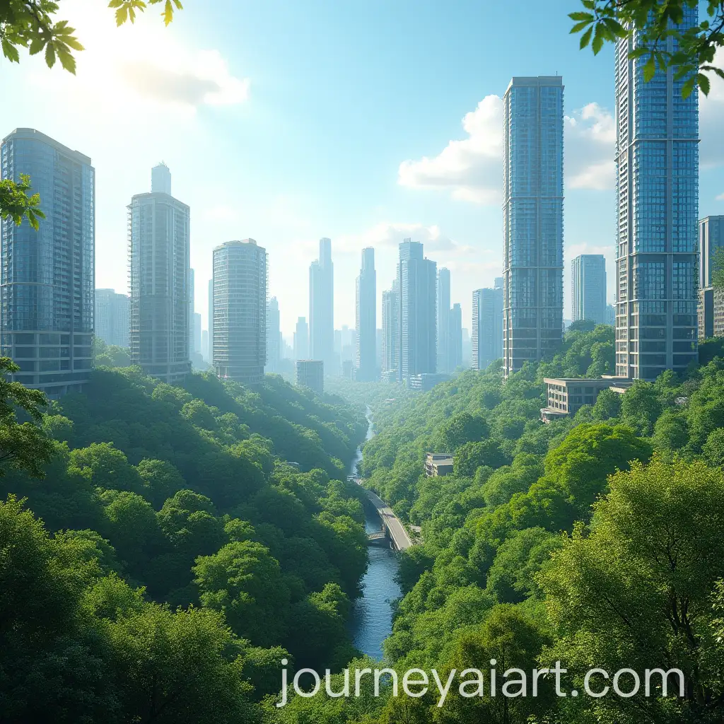 Urban-Landscape-with-Skyscrapers-and-Greenery