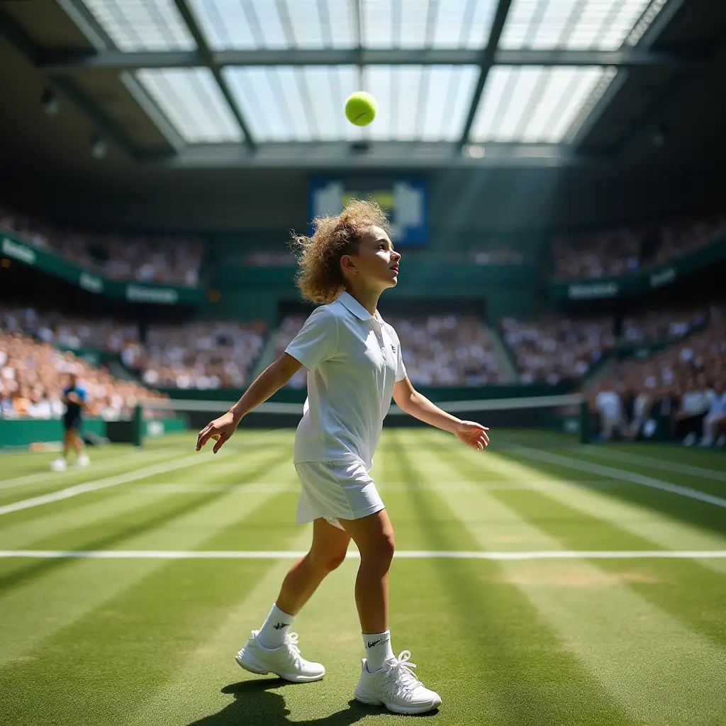 A tennis Hawk-eye review im wimbledon where the ball impact in the out is.