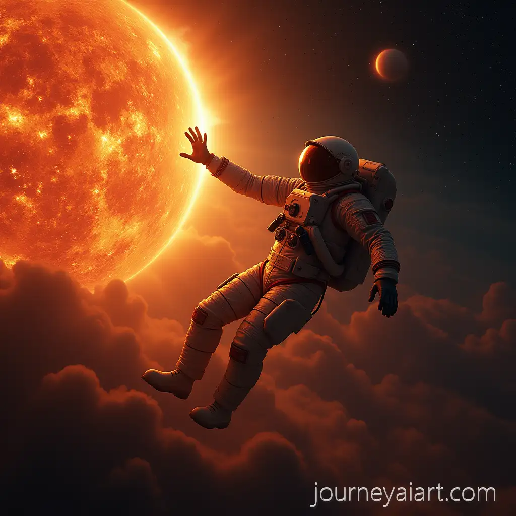 AI-Image-Prompt-ExpansionSpace-Leader-Touching-the-Sun-in-Space