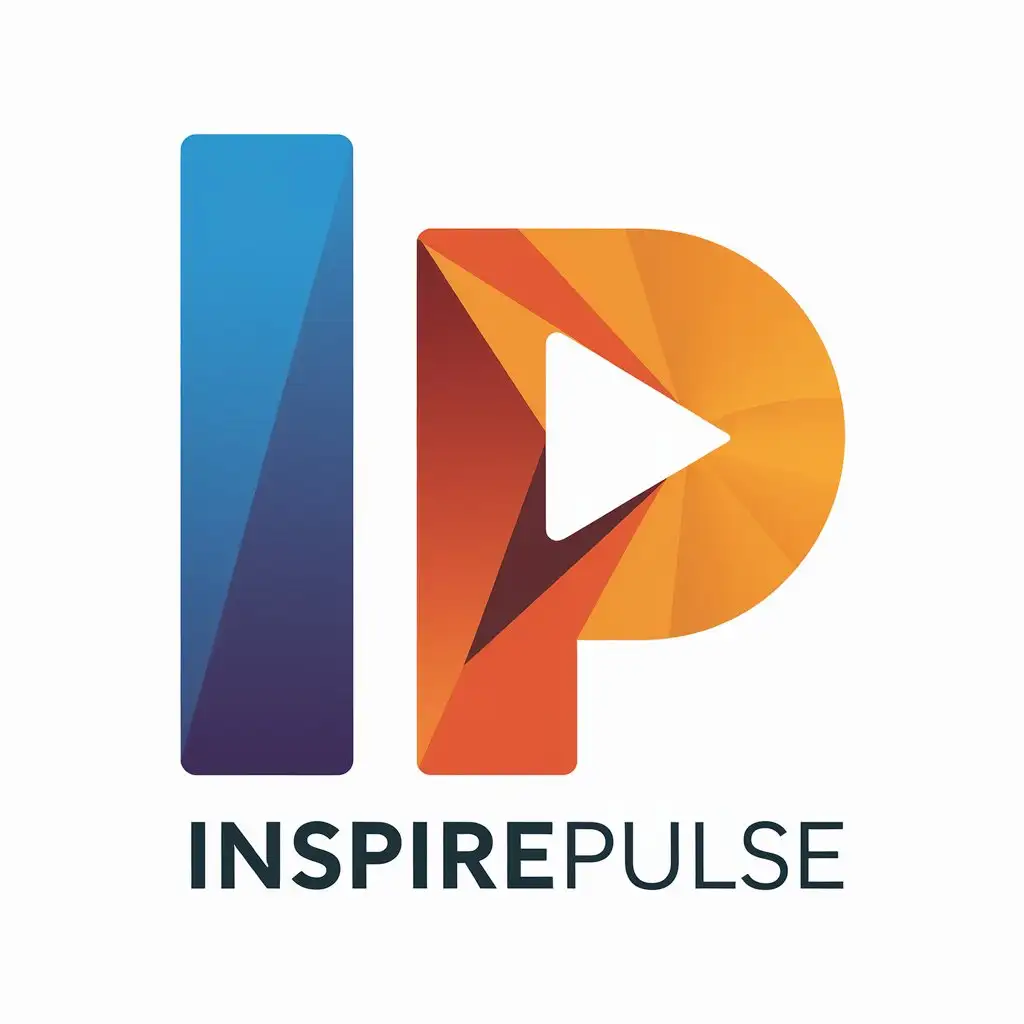 LOGO Design for Inspirepulse Modern Vector Design with YouTube Symbol and Clear Background