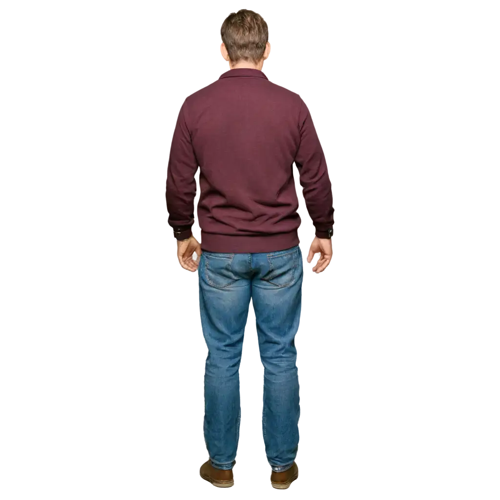 Man-Standing-with-His-Back-to-the-Viewer-HighQuality-PNG-Image-for-Versatile-Use