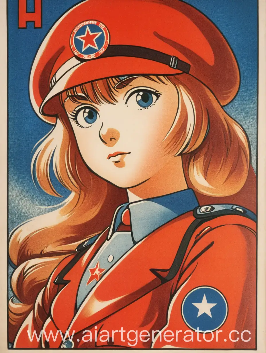 Soviet-Poster-Featuring-Anime-Girl