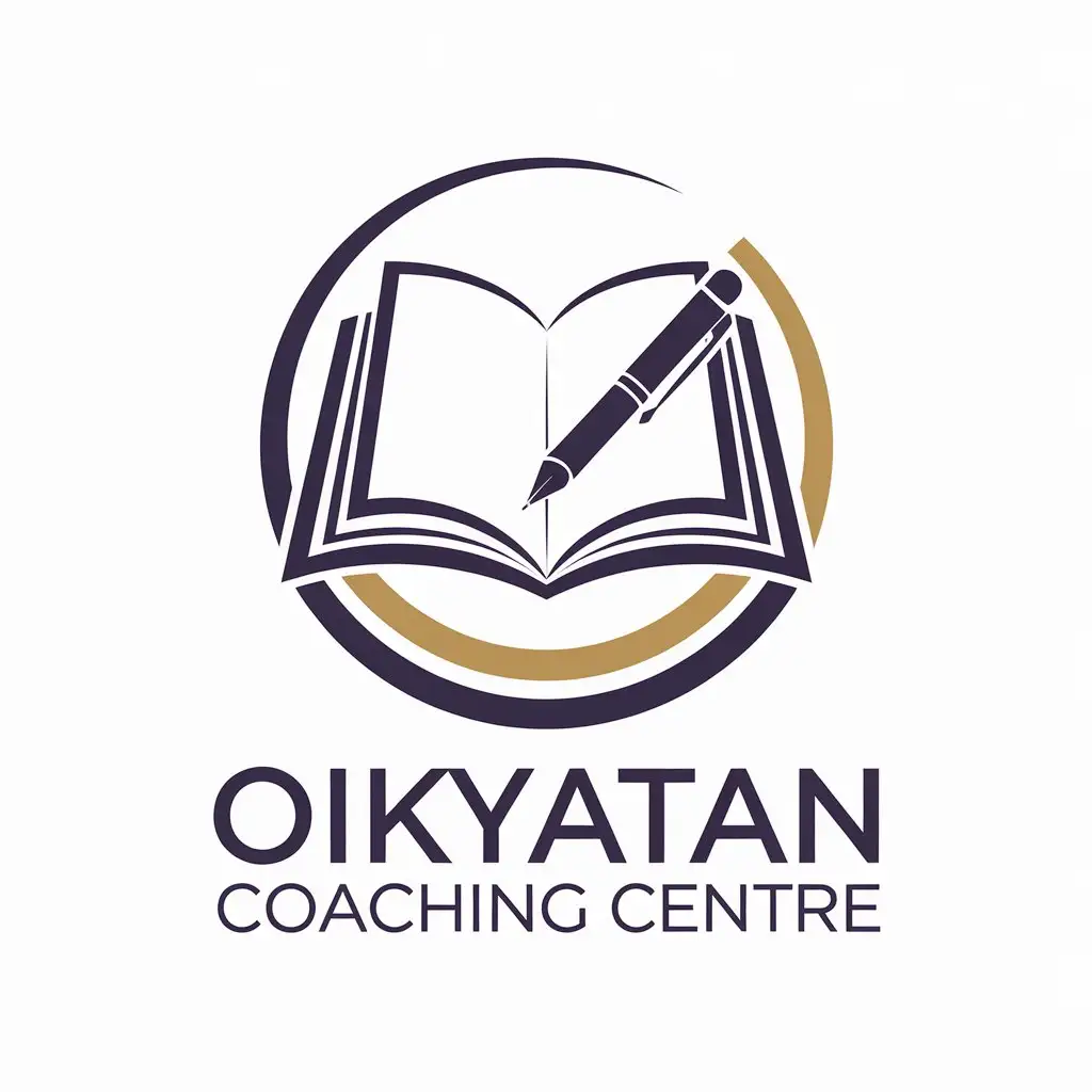 LOGO-Design-for-Oikyatan-Coaching-Centre-Educational-Book-Pen-with-a-Clear-Background