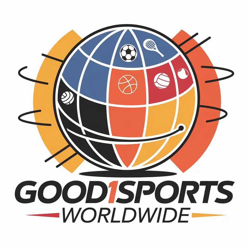 LOGO Design for Good1sportsworldwide Modern Bright and Vibrant Sports Logo