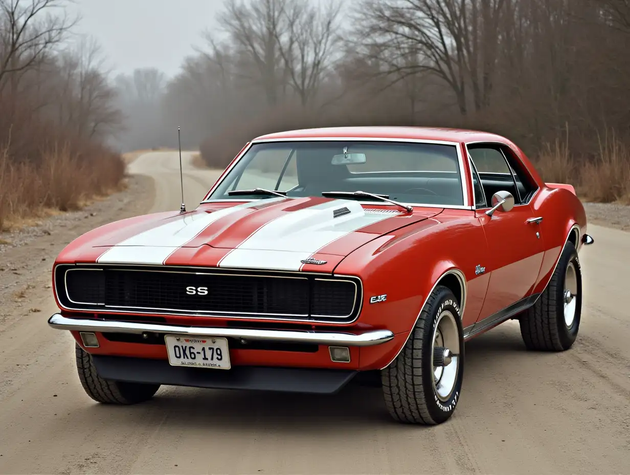 1967-Chevrolet-Camaro-Classic-Muscle-Car-in-Vintage-Setting