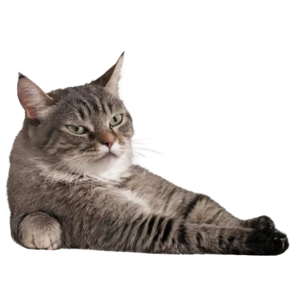 Lazy-Cat-PNG-Serene-Feline-Resting-Comfortably