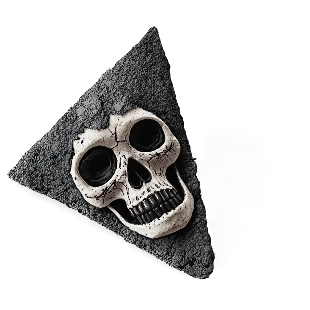 Black-Spicy-Tortilla-Chip-with-White-Skull-PNG-HighQuality-Transparent-Image-for-Creative-Projects