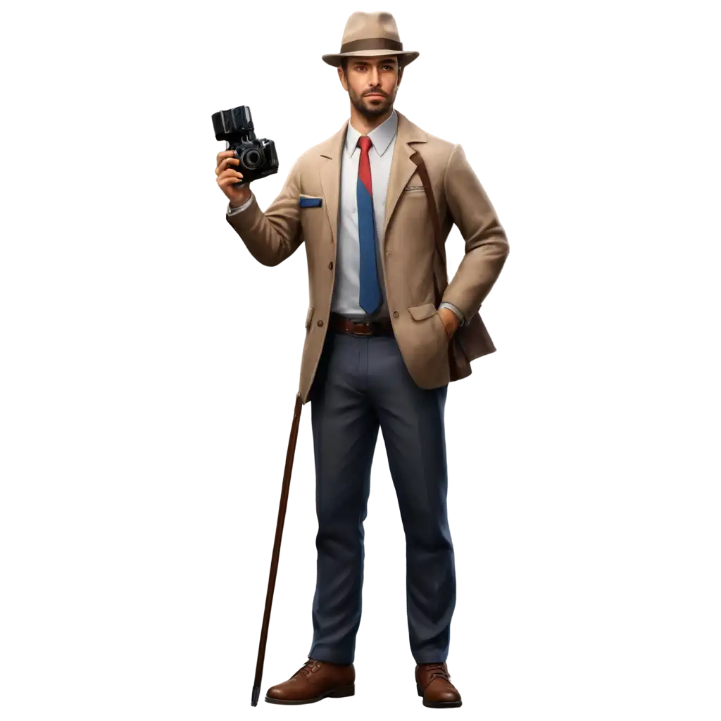 Realistic-Modern-Detective-PNG-Holding-a-SingleLens-Reflex-Camera