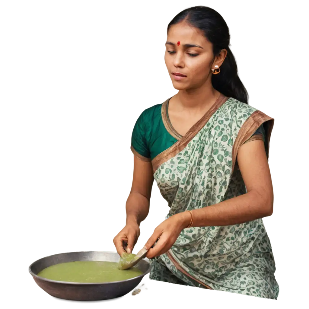 Indian-Woman-Grinding-Amla-and-Preparing-Soup-PNG-Image-for-Health-Culinary-Themes