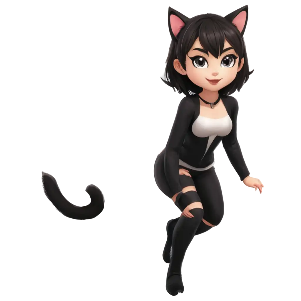 Cat-Girl-PNG-Image-Enchanting-Feline-Character-Illustration