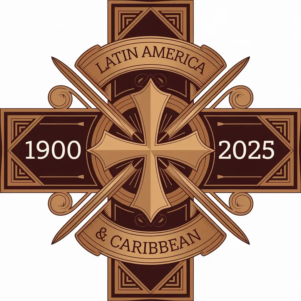 LOGO Design for Latin America Caribbean 19002025 Jerusalem Cross with Religious Theme