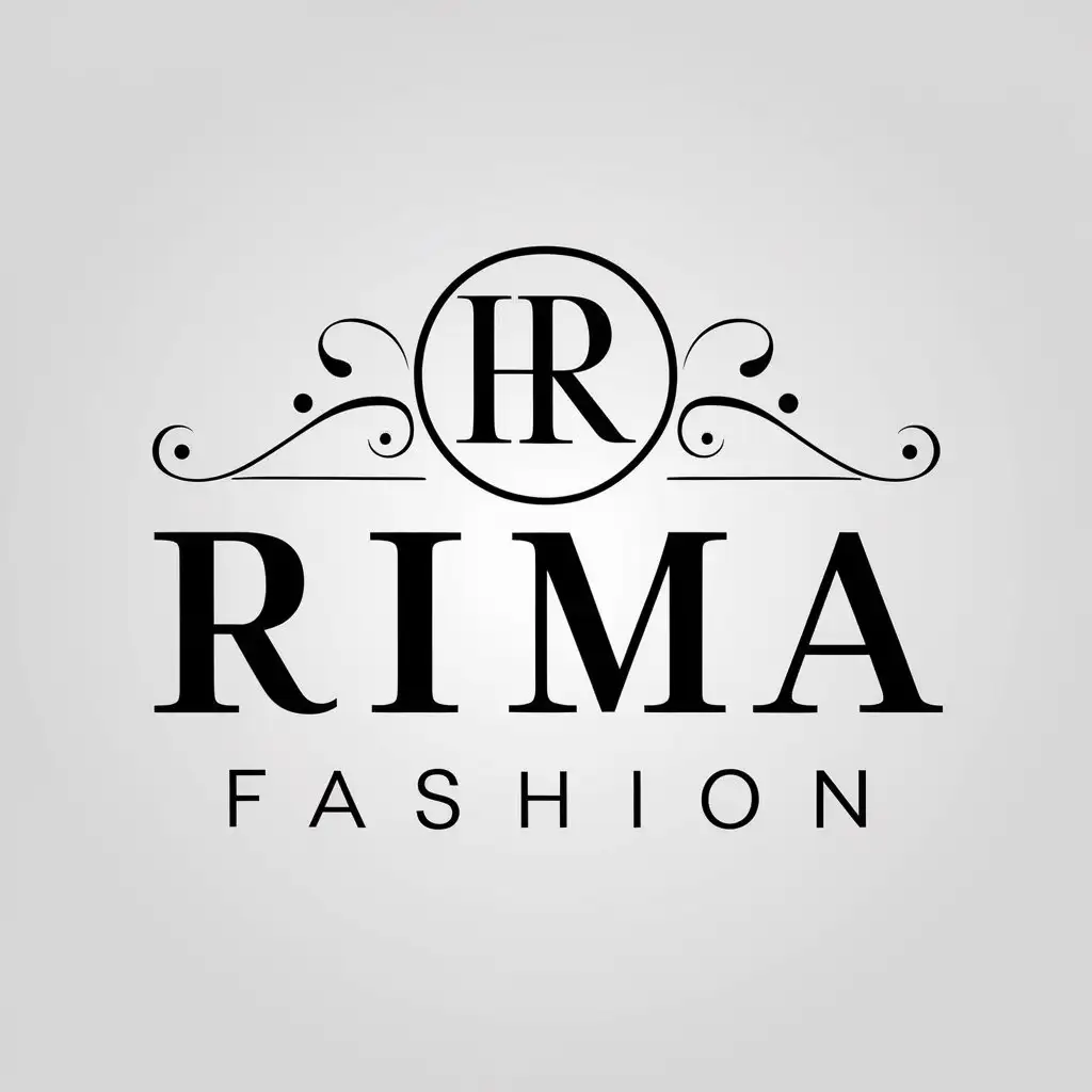 a vector logo design,with the text "Rima fashion", main symbol:Rima fashion,Moderate,clear background