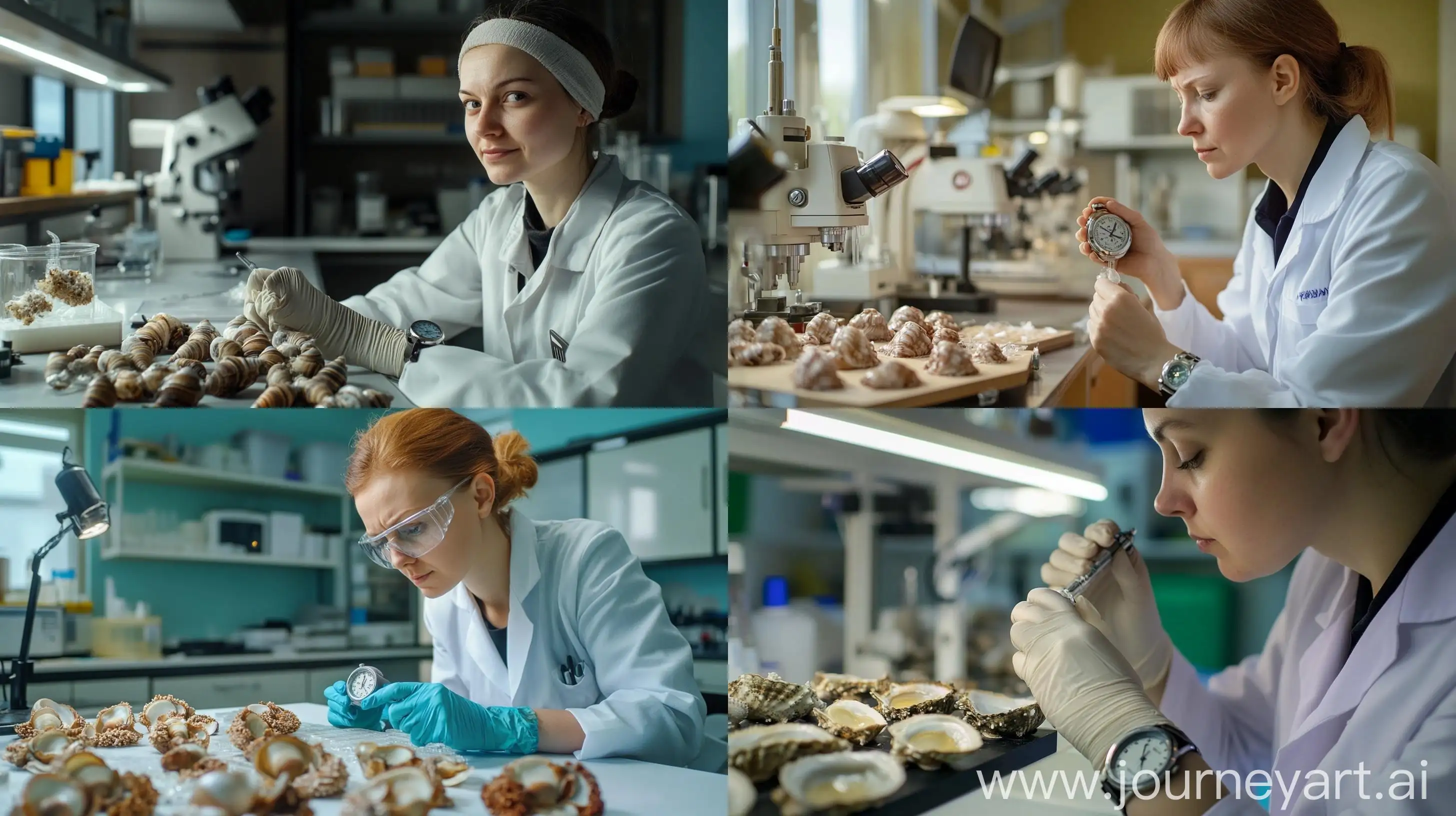 Russian-Scientist-Conducting-Marine-Mollusk-Research