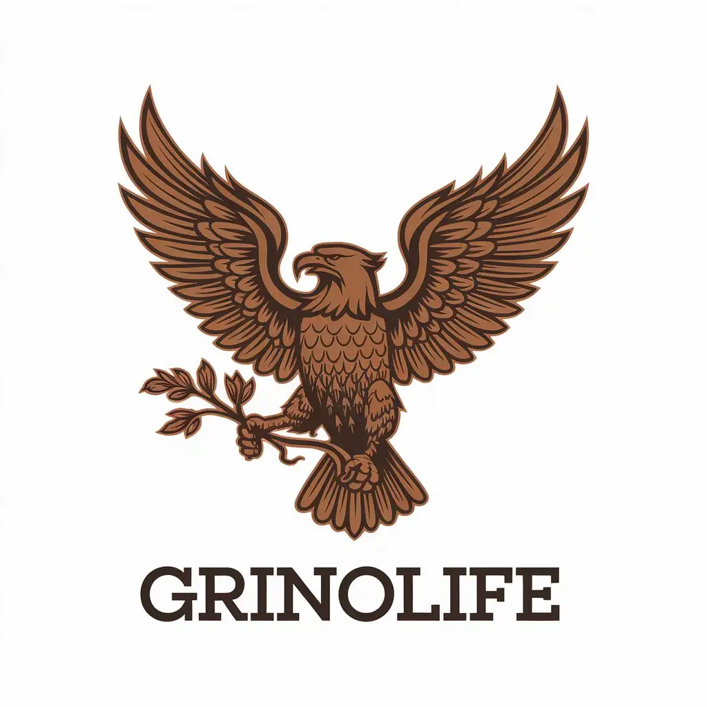 LOGO Design for Grinolife Eagle Symbol with Clear Background for Real Estate Industry