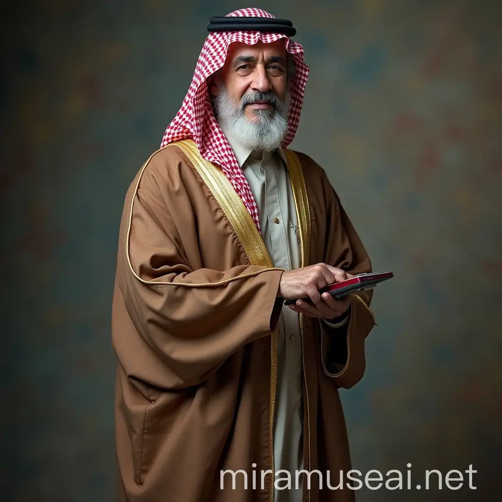 Saudi Arabian Old Man in Traditional Doctor Clothes