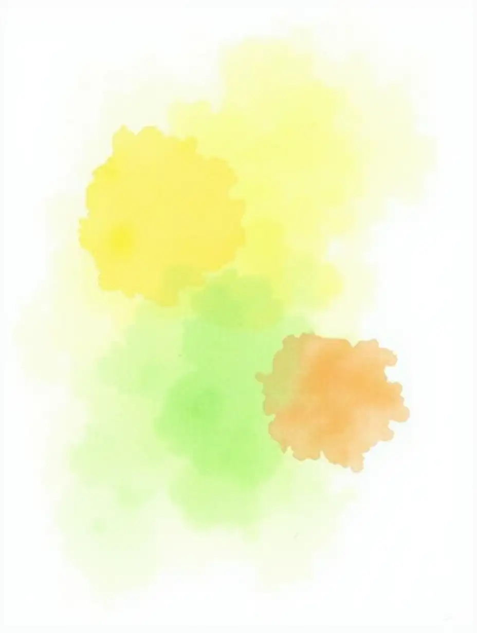 Abstract-Watercolor-Art-with-Vibrant-Yellow-Green-and-Orange-Spots